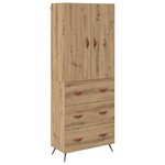 vidaXL Haut Armoire Montage mural Chêne artisanal 69 5 x 34 x 180 cm