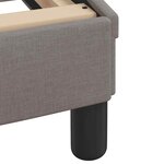 vidaXL Cadre de lit sans matelas Hvar taupe 160x200 cm tissu
