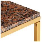 vidaXL Table basse Marron 40x40x35 cm Pierre véritable texture marbre