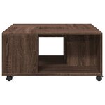 vidaXL Table basse chêne marron 80x80x40 cm bois d'ingénierie