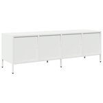 vidaXL Meuble TV blanc 135x39x43 5 cm acier laminé à froid