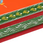 vidaXL Table basse orange bois de manguier massif peint à la main