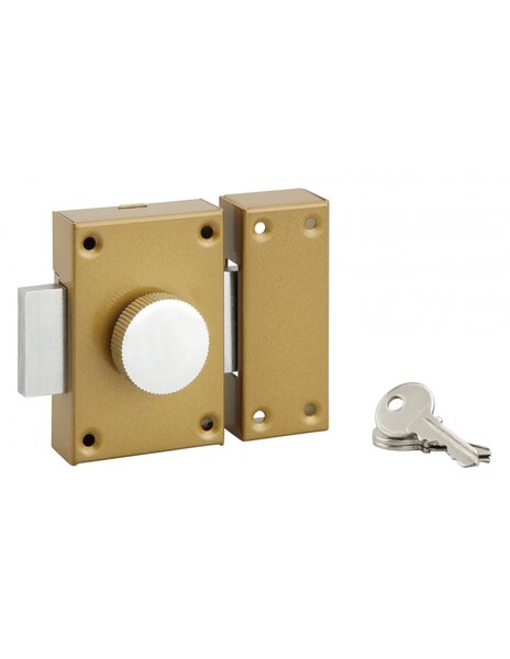 SP - Verrou à bouton  cylindre Ø25 x 40 mm  3 clés