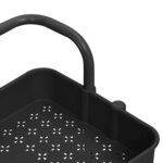 vidaXL Chariot de cuisine 3 niveaux Noir 42x35x85 cm Fer et ABS