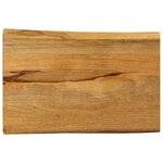 vidaXL Dessus de table 50x40x2 5 cm bord vivant bois massif manguier