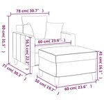 vidaXL Fauteuil avec repose-pied Rouge bordeaux 60 cm Velours