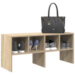 vidaXL Étagère à chaussures empilable chêne sonoma 89 5x30x40 cm