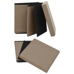vidaXL Tabourets de rangement pliables lot de 2 cappuccino PVC