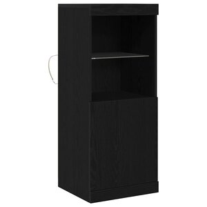 vidaXL Buffet LED Chêne noir 41 x 37 x 100 cm Bois d'ingénierie