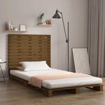 vidaXL Tête de lit murale Marron miel 96x3x91 5 cm Bois massif de pin