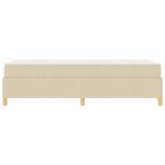 vidaXL Cadre de lit avec matelas Crème 100 x 200 cm tissu