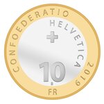 Pièce de monnaie 10 Francs Suisse Chevreuil 2019