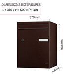 Boite à colis atout 1 porte brun 8019 b