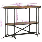 vidaXL Table console 110x42x76 cm bois massif de récupération