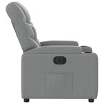 vidaXL Fauteuil inclinable électrique Gris clair Tissu