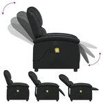 vidaXL Fauteuil de massage inclinable Noir Similicuir