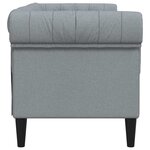 vidaXL Canapé Chesterfield Gris clair 182.5 x 74.5 x 74.5 cm tissu