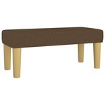 vidaXL Sommier à lattes de lit et matelas marron foncé 120x190cm tissu