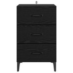vidaXL Cabinet de chevet Chêne noir 40 x 40 5 x 66 cm