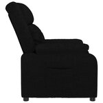 vidaXL Fauteuil inclinable Noir Tissu