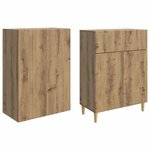 vidaXL Ensemble de Meubles 2 Pièces 66 x 34 5 x 90 cm Bois d'ingénierie