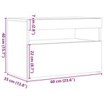 vidaXL Meubles TV avec lumières LED 2 Pièces chêne artisanal
