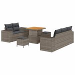 vidaXL Ensemble de canapé de jardin Manuel 8 Pièces Gris 80 x 80 x 71 cm