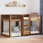vidaXL Lit Superposé pour Enfants Bois ancien 80 x 200 cm
