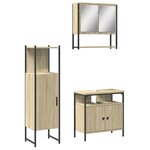 vidaXL Ensemble de meubles de salle de bain 3 Pièces chêne sonoma