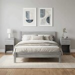 vidaXL Armoire de lit 2 Pièces Sonoma gris 29 x 31 5 x 49 cm