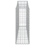 vidaXL Panier de gabions arqué 200x30x80/100 cm Fer galvanisé