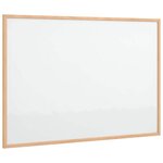 vidaXL Tableau blanc magnétique avec cadre bois de pin massif 80x55 cm