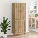 vidaXL Haut Armoire Montage mural Chêne artisanal 69 5 x 34 x 180 cm