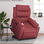 vidaXL Fauteuil inclinable Rouge bordeaux Similicuir