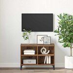 vidaXL Meuble TV Marron 69.5 x 30 x 50 cm Bois d'ingénierie