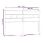 vidaXL Tête de lit chêne sonoma 135 cm fer et bois d’ingénierie