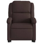 vidaXL Fauteuil inclinable de massage électrique Marron foncé Tissu