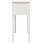 vidaXL Table console Blanc 70x35x75 cm Bois massif de pin