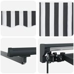 vidaXL Auvent Rétractable Anthracite et blanc 300x250 cm tissu