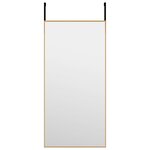 vidaXL Miroir de porte Doré 30x60 cm Verre et aluminium