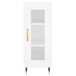 vidaXL Buffet Blanc brillant 34 5x34x90 cm Bois d'ingénierie