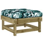 vidaXL Salon de jardin 7 Pièces avec coussins bois de pin imprégné