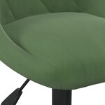 vidaXL Chaises pivotantes à manger lot de 4 vert foncé velours