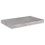 vidaXL Étagères murales flottantes 2 Pièces gris béton 50x23x3 8 cm MDF
