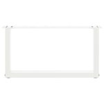 vidaXL Pieds de table basse en U 2 pièces Blanc 60 x (30-31) cm Acier
