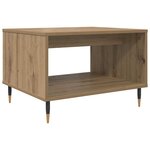 vidaXL Table basse chêne artisanal 60 x 50 x 40 cm Bois d'ingénierie