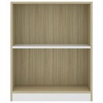 vidaXL Bibliothèque Blanc chêne Sonoma 60x24x74 5 cm Bois d'ingénierie