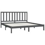 vidaXL Cadre de lit Gris Bois de pin massif 200x200 cm