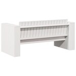vidaXL Canapé de jardin 2 places 134x60x62 cm blanc en bois massif de pin