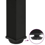 vidaXL Pieds de table console 4 pièces Noir 72-74 cm Acier